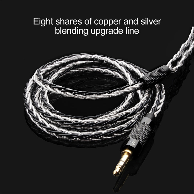TRN TC-0.78 8-Core Silver Plated Braided Auxiliary Upgrade Cable Headphones Cable 2.5mm Balanced Cable with 0.78mm 2 Pins Connection