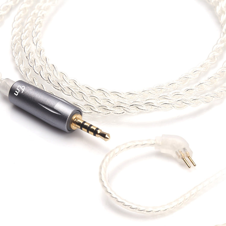 TRN Silver Plated Auxiliary Upgrade Cable Headphones Cable 2.5mm Balanced Cable with 0.75mm 2Pin Connection