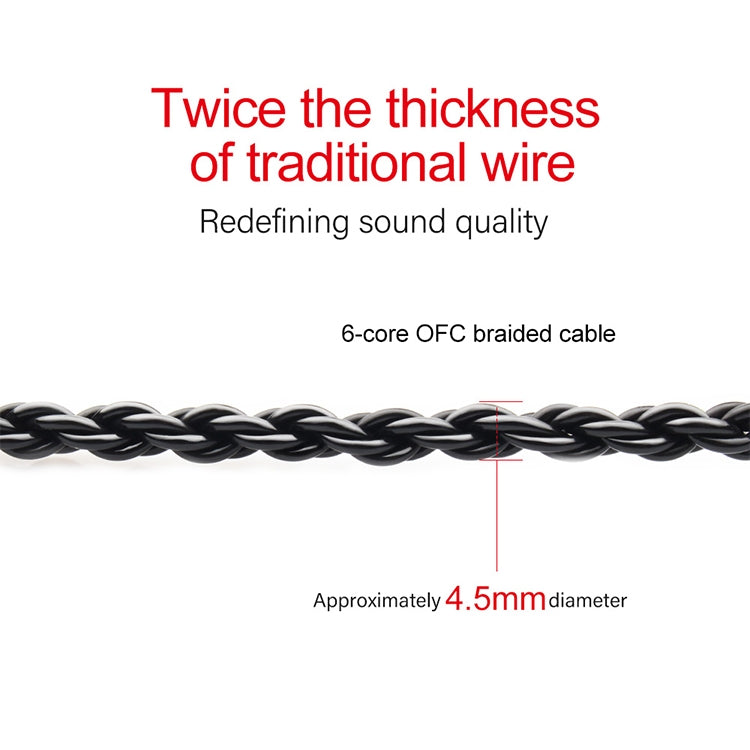 TRN A3-MMCX 6-Core High Fidelity Auxiliary Upgrade Cable Headphones Cable with MMCX Connection