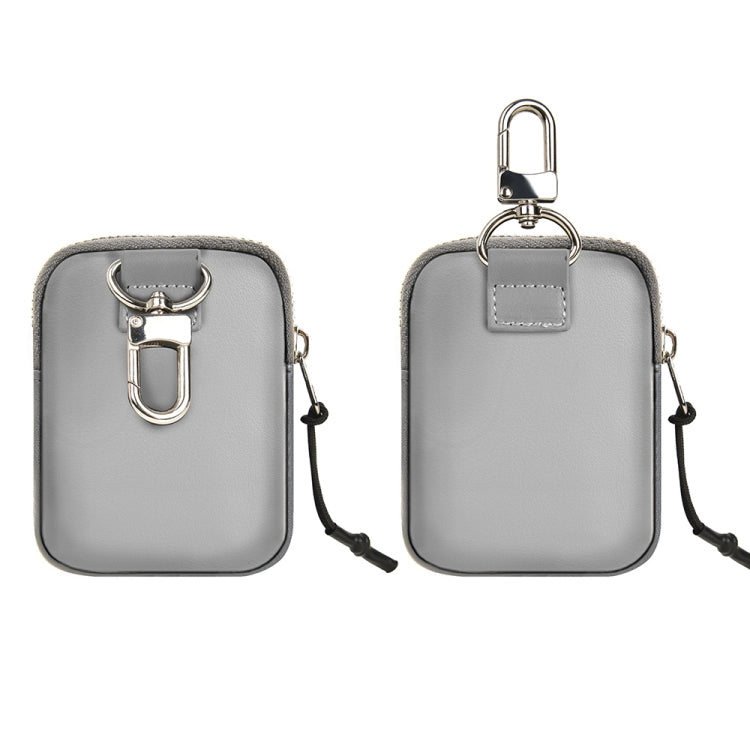 WIWU E-Pouch Portable Leather Earphone Bag(Grey)