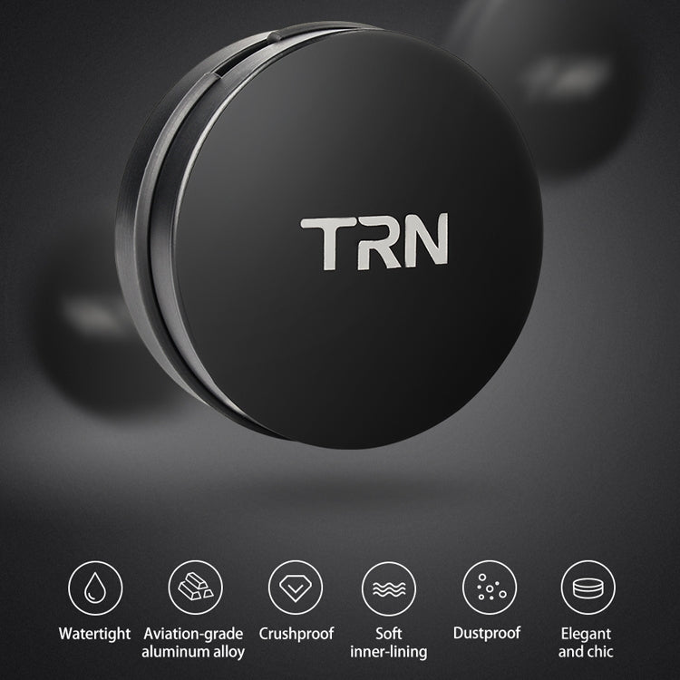 TRN Portable Shockproof Box Earphones Metal Storage Box