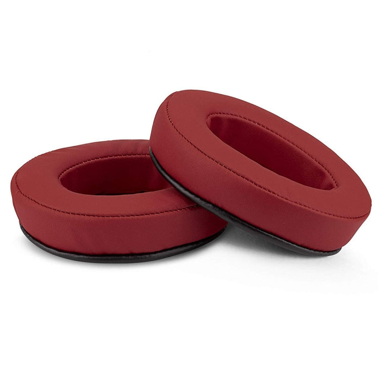 1 Pair Oval Leather Flat Headphone Protective Case for Brainwavz HM5 / Philip SHP9500