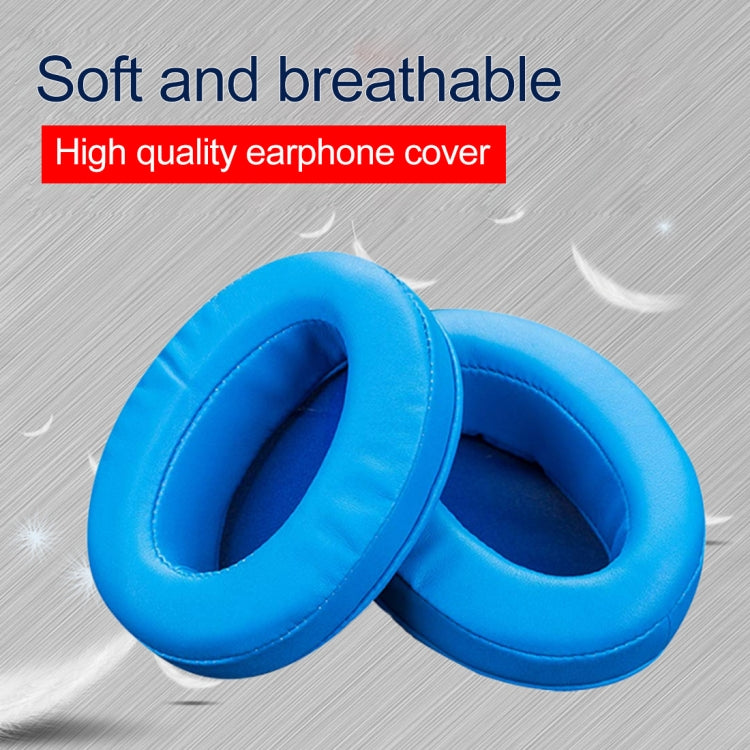 1 Pair Oval Leather Flat Headphone Protective Case for Brainwavz HM5 / Philip SHP9500