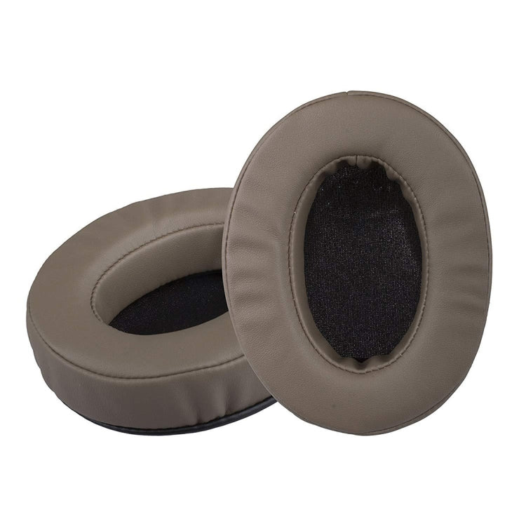 1 Pair Oval Leather Flat Headphone Protective Case for Brainwavz HM5 / Philip SHP9500