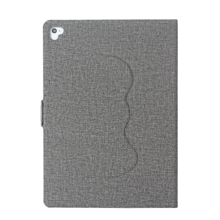 For iPad Air / iPad Air 2 / iPad Pro 9.7 / iPad 9.7 (2018) & iPad 9.7 (2017) Cloth Texture Horizontal Flip Leather Case with Holder & Sleep / Wake-up Function