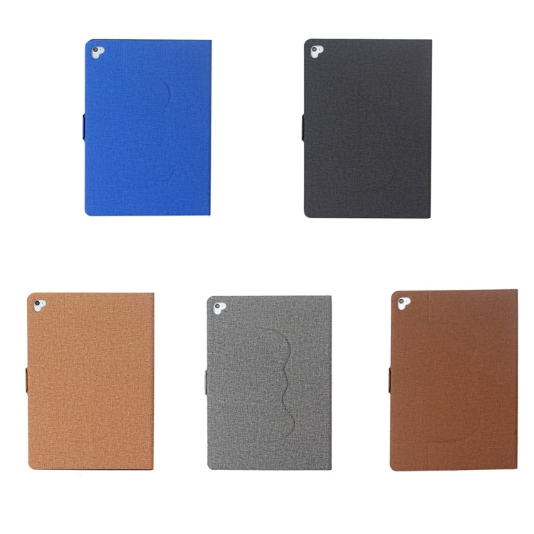 For iPad Air / iPad Air 2 / iPad Pro 9.7 / iPad 9.7 (2018) & iPad 9.7 (2017) Cloth Texture Horizontal Flip Leather Case with Holder & Sleep / Wake-up Function