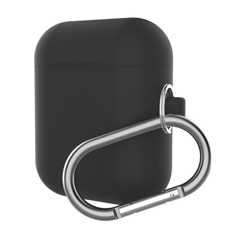 Earphones Thicken Split Anti-fall Silicone Case with Carabiner for Apple Airpods