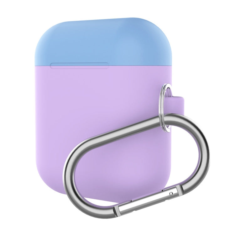 Earphones Thicken Split Anti-fall Silicone Case with Carabiner for Apple Airpods