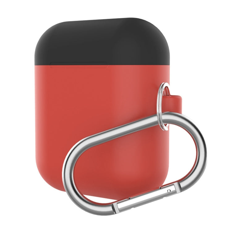 Earphones Thicken Split Anti-fall Silicone Case with Carabiner for Apple Airpods