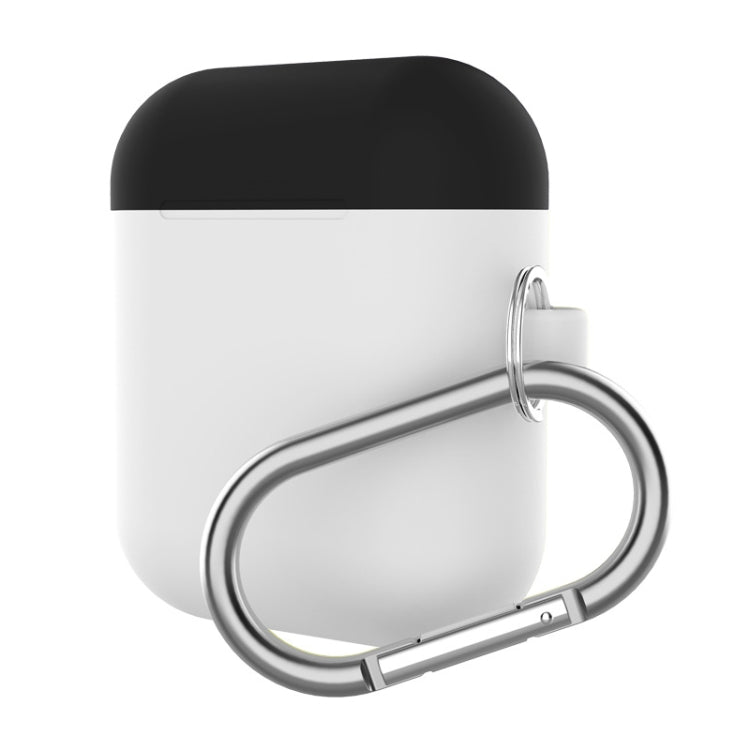 Earphones Thicken Split Anti-fall Silicone Case with Carabiner for Apple Airpods