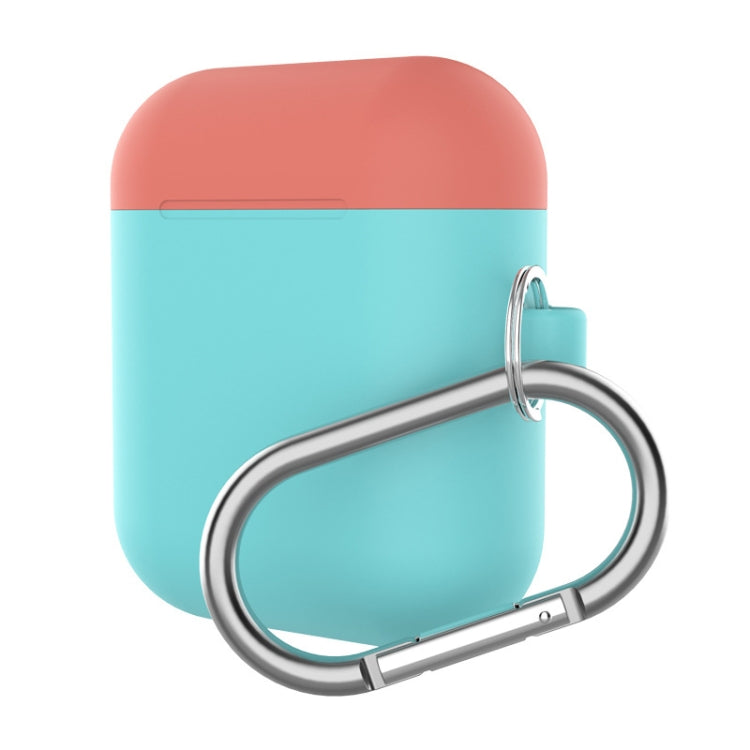 Earphones Thicken Split Anti-fall Silicone Case with Carabiner for Apple Airpods