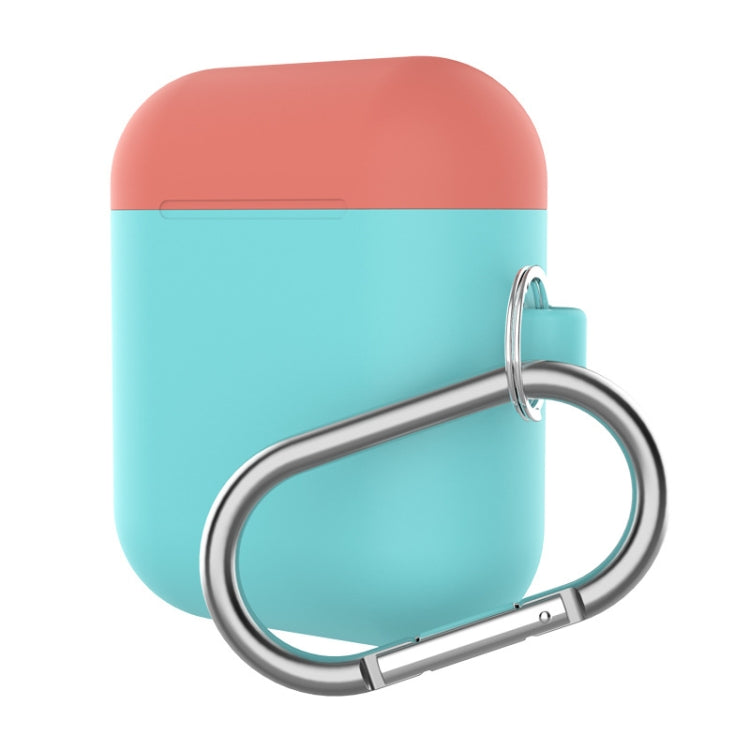 Earphones Thicken Split Anti-fall Silicone Case with Carabiner for Apple Airpods