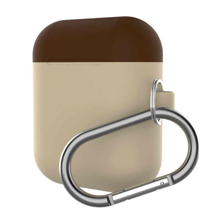 Earphones Thicken Split Anti-fall Silicone Case with Carabiner for Apple Airpods
