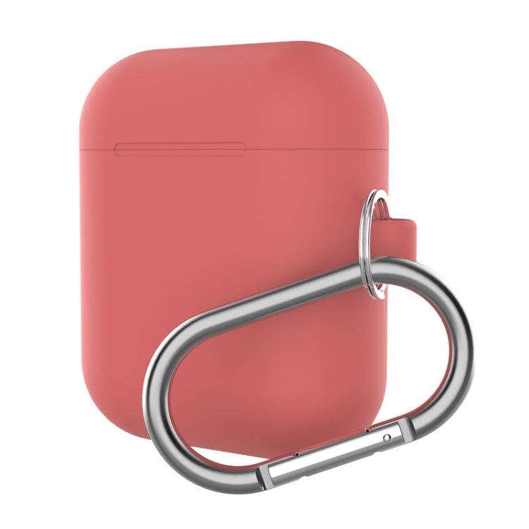 Earphones Thicken Split Anti-fall Silicone Case with Carabiner for Apple Airpods