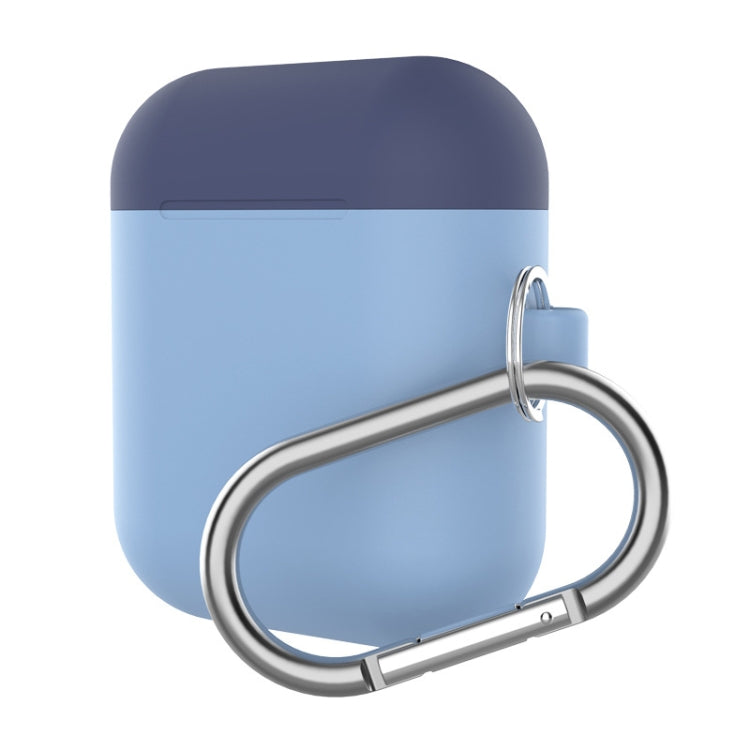 Earphones Thicken Split Anti-fall Silicone Case with Carabiner for Apple Airpods