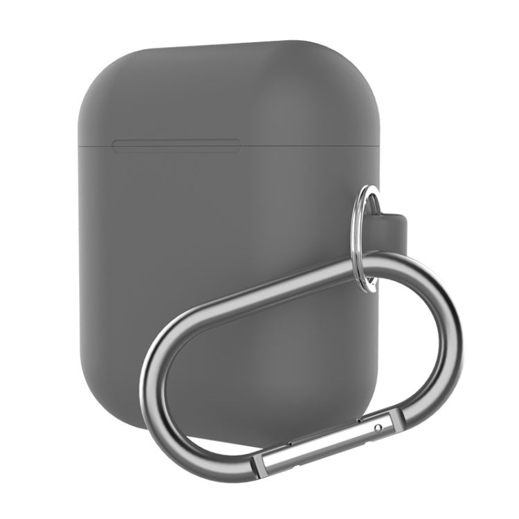 Earphones Thicken Split Anti-fall Silicone Case with Carabiner for Apple Airpods