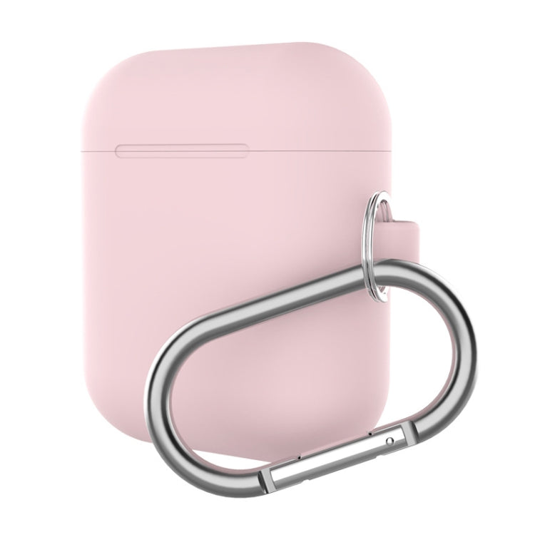 Earphones Thicken Split Anti-fall Silicone Case with Carabiner for Apple Airpods