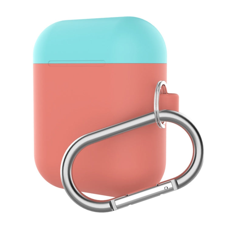 Earphones Thicken Split Anti-fall Silicone Case with Carabiner for Apple Airpods