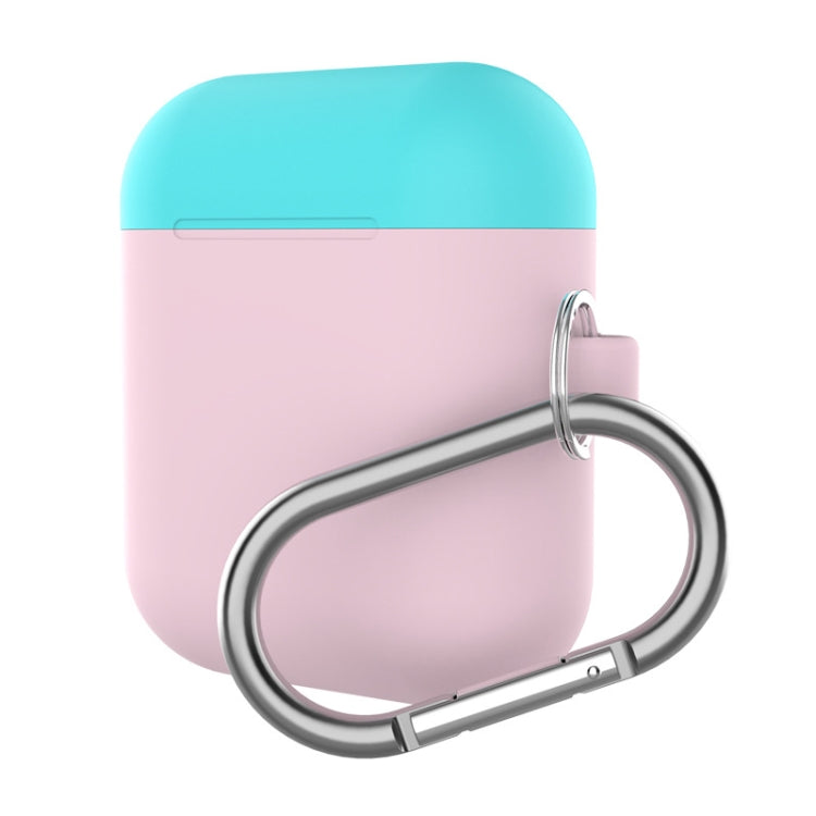 Earphones Thicken Split Anti-fall Silicone Case with Carabiner for Apple Airpods