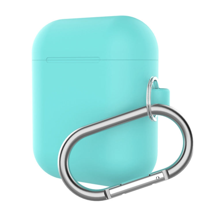 Earphones Thicken Split Anti-fall Silicone Case with Carabiner for Apple Airpods