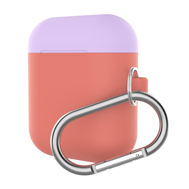 Earphones Thicken Split Anti-fall Silicone Case with Carabiner for Apple Airpods