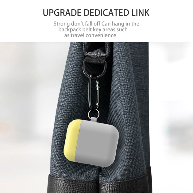 Earphones Thicken Split Anti-fall Silicone Case with Carabiner for Apple Airpods
