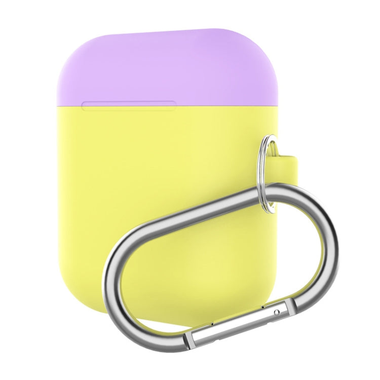 Earphones Thicken Split Anti-fall Silicone Case with Carabiner for Apple Airpods