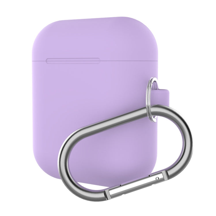 Earphones Thicken Split Anti-fall Silicone Case with Carabiner for Apple Airpods