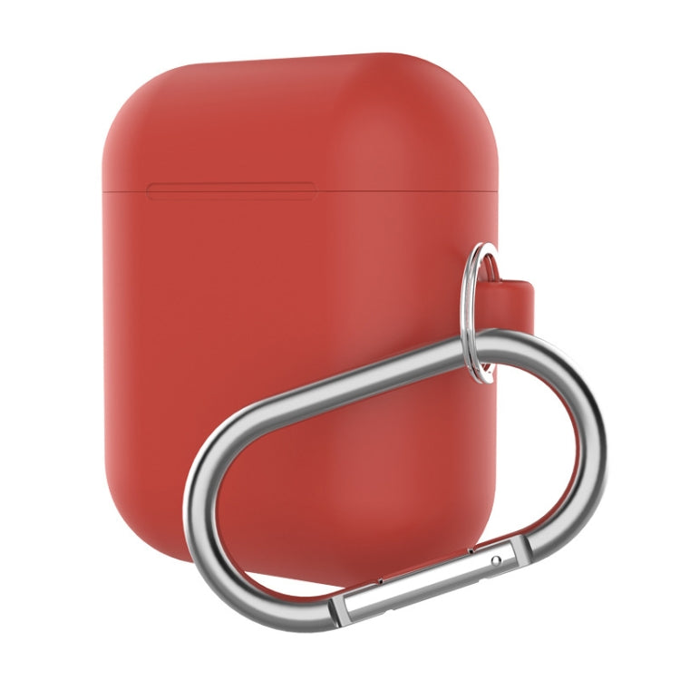 Earphones Thicken Split Anti-fall Silicone Case with Carabiner for Apple Airpods