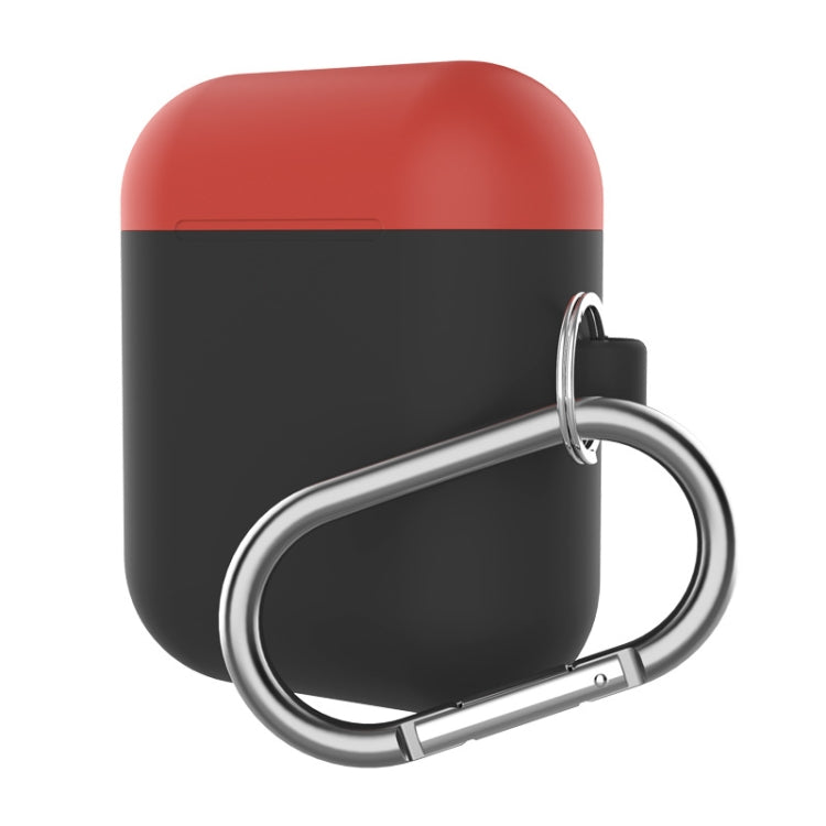 Earphones Thicken Split Anti-fall Silicone Case with Carabiner for Apple Airpods