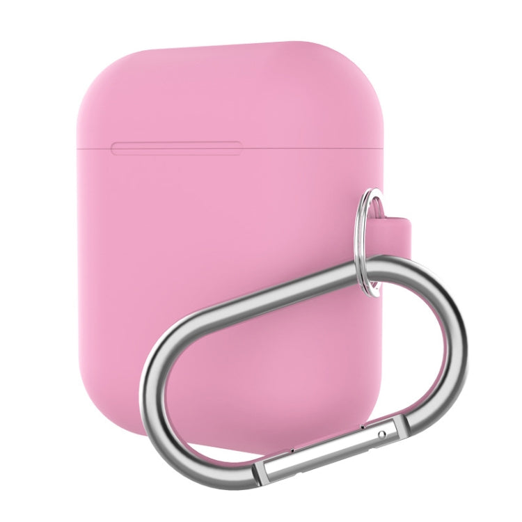 Earphones Thicken Split Anti-fall Silicone Case with Carabiner for Apple Airpods