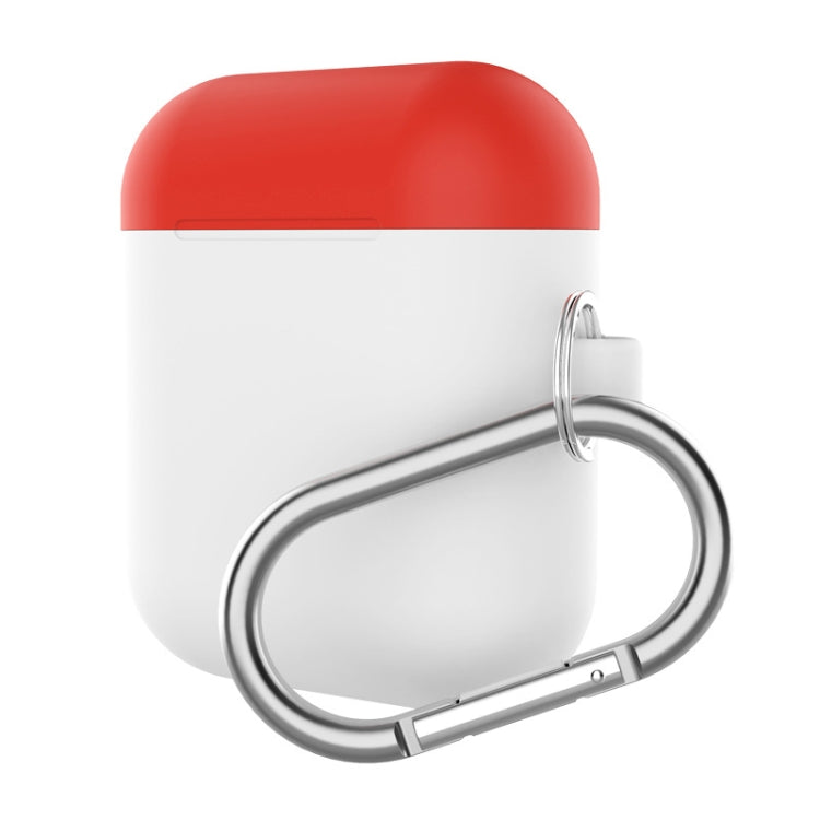 Earphones Thicken Split Anti-fall Silicone Case with Carabiner for Apple Airpods