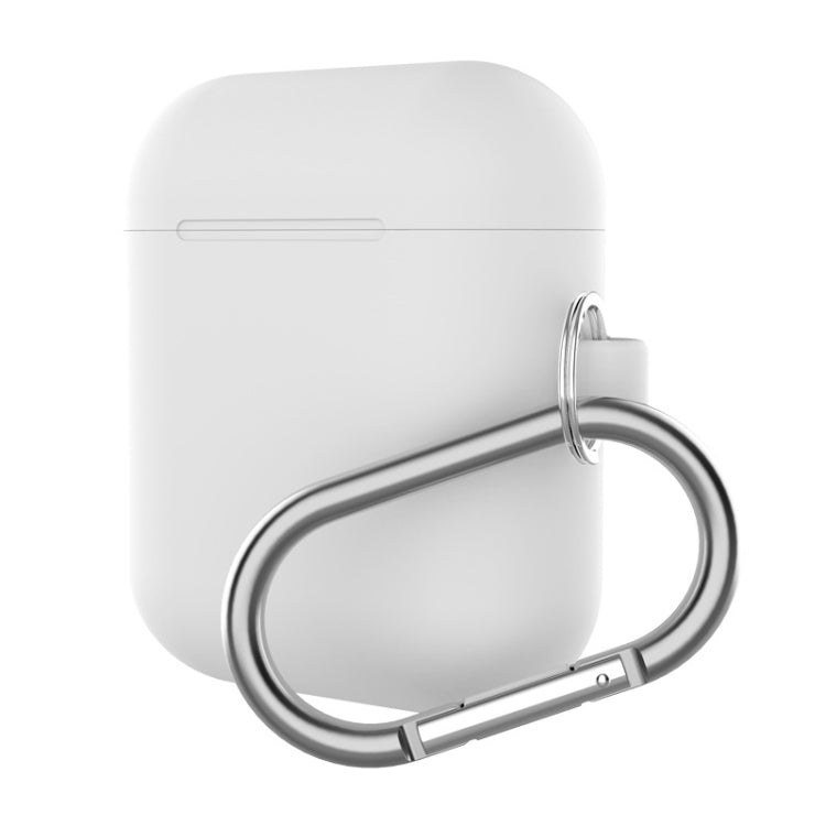 Earphones Thicken Split Anti-fall Silicone Case with Carabiner for Apple Airpods