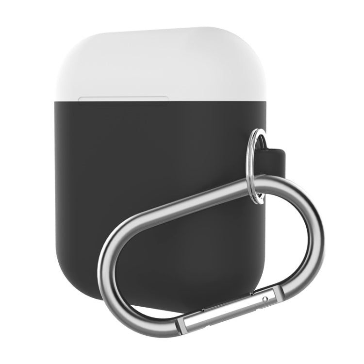 Earphones Thicken Split Anti-fall Silicone Case with Carabiner for Apple Airpods