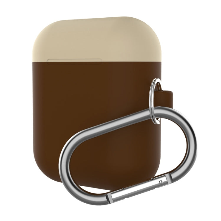 Earphones Thicken Split Anti-fall Silicone Case with Carabiner for Apple Airpods