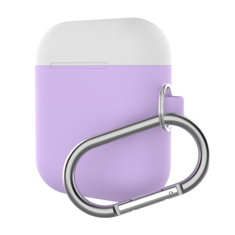 Earphones Thicken Split Anti-fall Silicone Case with Carabiner for Apple Airpods