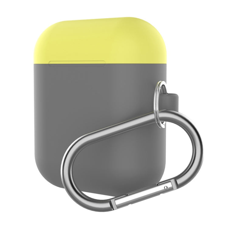 Earphones Thicken Split Anti-fall Silicone Case with Carabiner for Apple Airpods