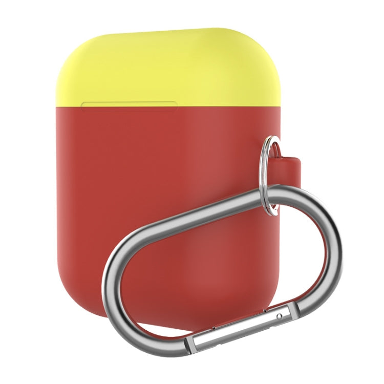 Earphones Thicken Split Anti-fall Silicone Case with Carabiner for Apple Airpods