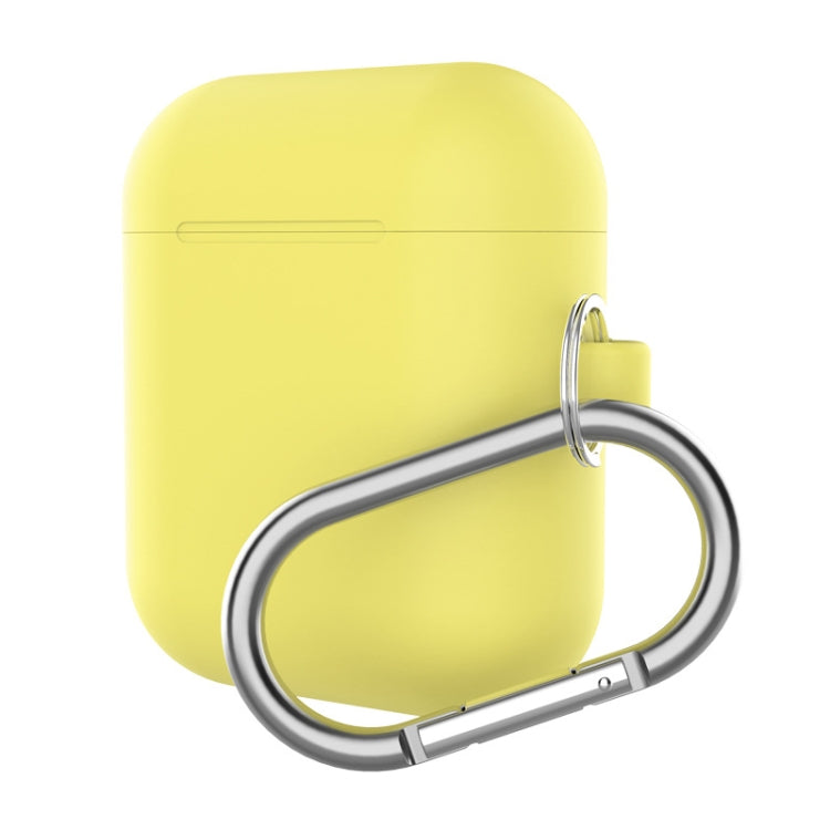 Earphones Thicken Split Anti-fall Silicone Case with Carabiner for Apple Airpods