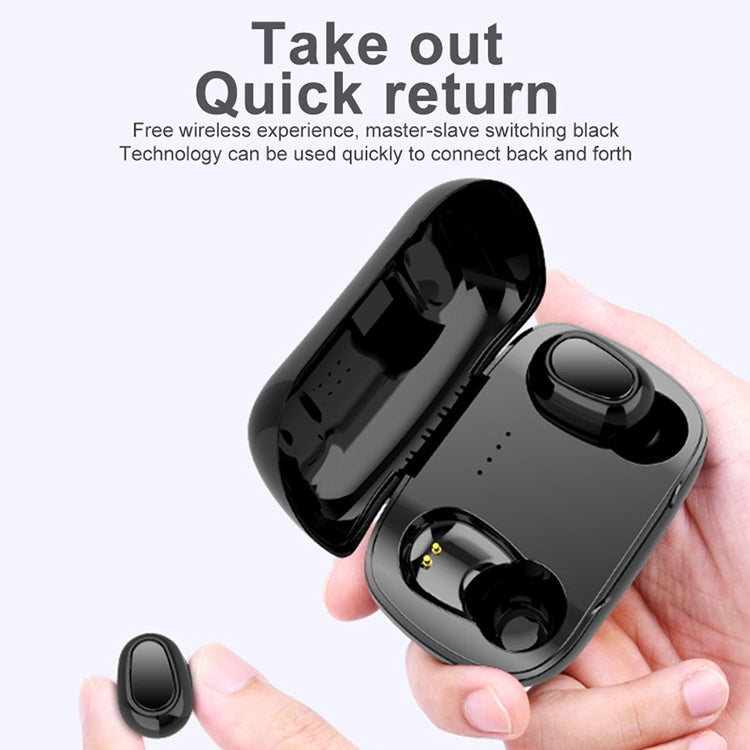 L21 9D Sound Effect Bluetooth 5.0 Wireless Bluetooth Earphone with Charging Box, Support for HD Calls