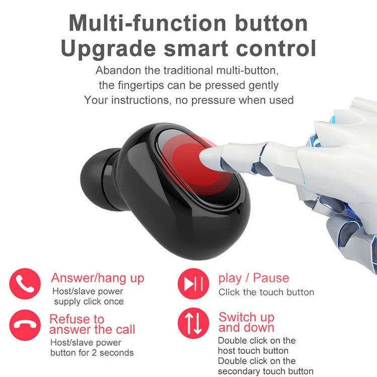 L21 9D Sound Effect Bluetooth 5.0 Wireless Bluetooth Earphone with Charging Box, Support for HD Calls