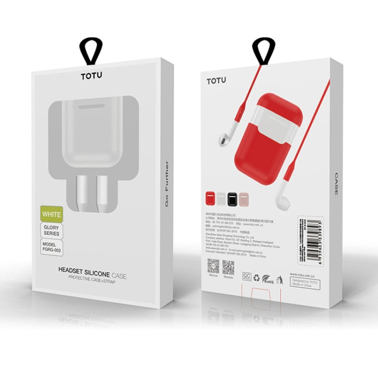 TOTUDESIGN Glory Series FGRG-002 2 in 1 TWS Bluetooth Earphone Shockproof Drop-proof Silicone Case + Magnetic Anti-lost Rope Set for AirPods