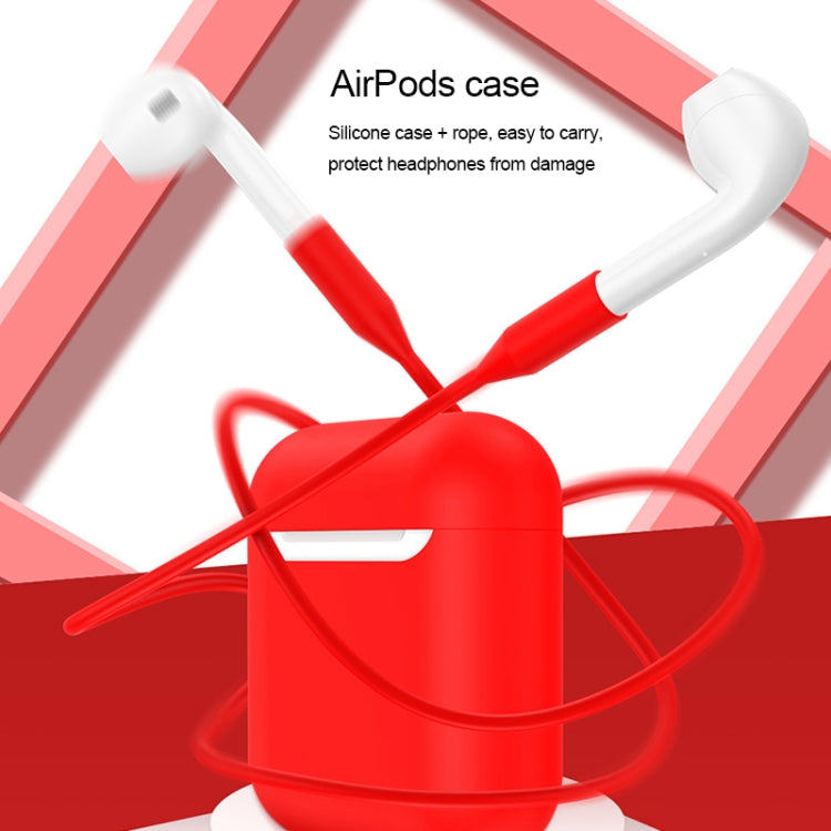 TOTUDESIGN Glory Series FGRG-002 2 in 1 TWS Bluetooth Earphone Shockproof Drop-proof Silicone Case + Magnetic Anti-lost Rope Set for AirPods
