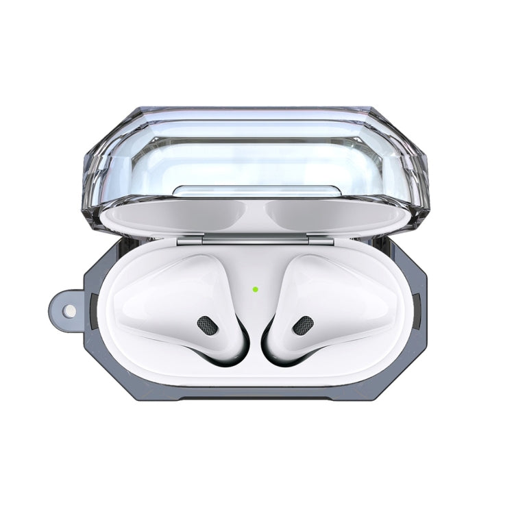 Wireless Earphones Charging Box Transparent TPU Protective Case for Apple AirPods 1 / 2