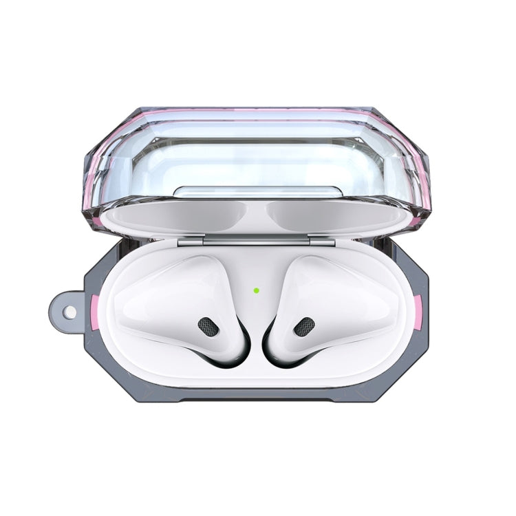 Wireless Earphones Charging Box Transparent TPU Protective Case for Apple AirPods 1 / 2