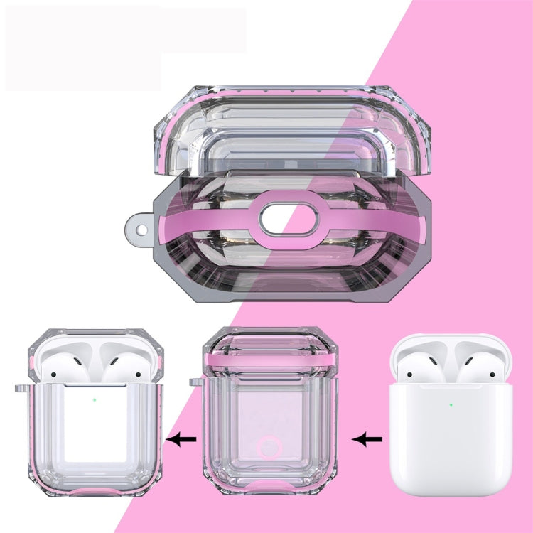 Wireless Earphones Charging Box Transparent TPU Protective Case for Apple AirPods 1 / 2