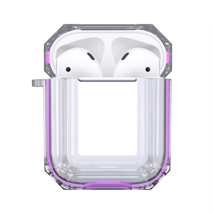 Wireless Earphones Charging Box Transparent TPU Protective Case for Apple AirPods 1 / 2