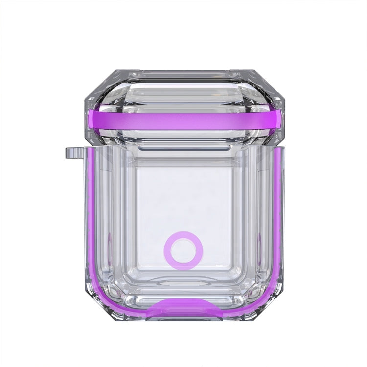 Wireless Earphones Charging Box Transparent TPU Protective Case for Apple AirPods 1 / 2