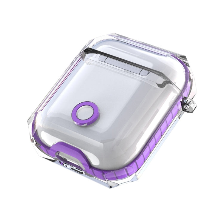 Wireless Earphones Charging Box Transparent TPU Protective Case for Apple AirPods 1 / 2