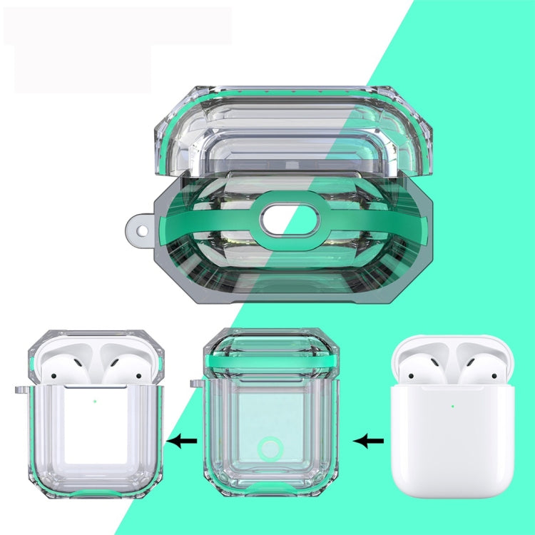 Wireless Earphones Charging Box Transparent TPU Protective Case for Apple AirPods 1 / 2